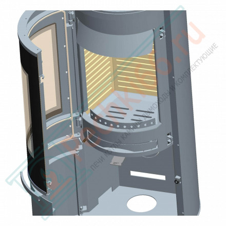 Печь-камин Toledo, черная(Thorma) до 180 м3