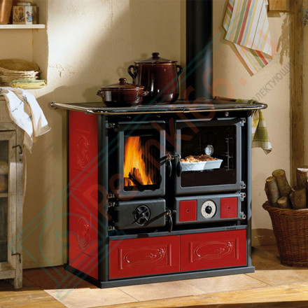 Печь с варочной поверхностью TermoRosa D.S.A, цвет бордовый (La Nordica)