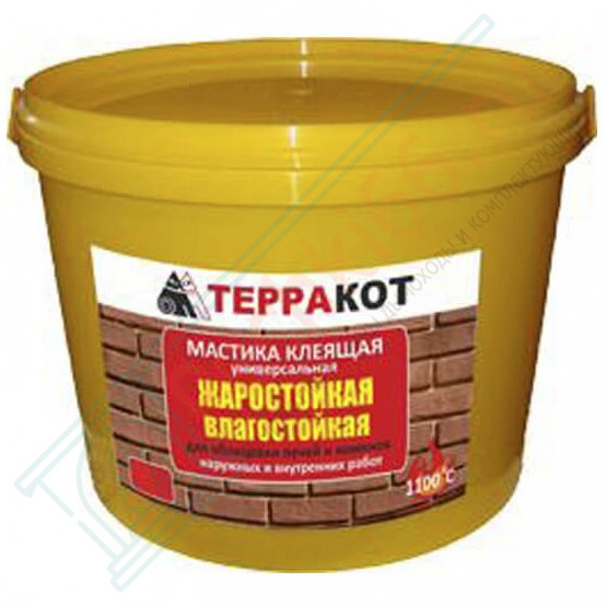Мастика жаростойкая, универсальная "Терракот" 1,5 кг (Терракот) в Магнитогорске