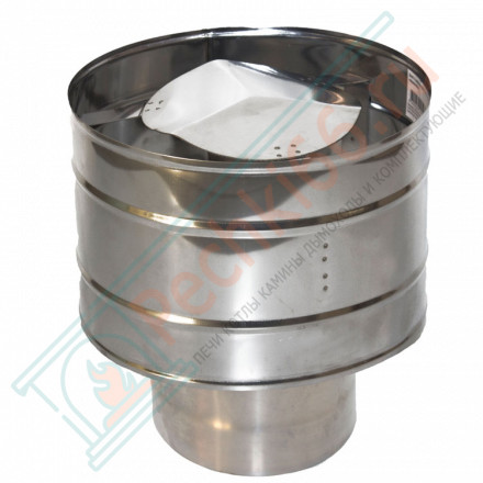 Оголовок с дефлектором (НЕРЖ-439/0,5-ОЦИНК/0,5) d-80/160 (УМК)