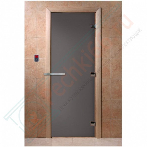 Стеклянная дверь для бани графит матовый, 2000х800 (DoorWood) в Магнитогорске