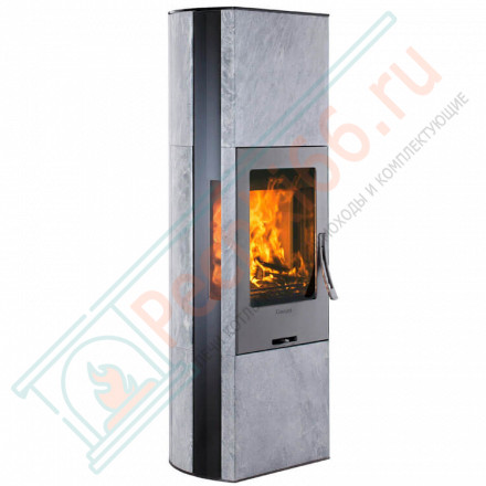 Печь-камин 35T:2, со стеклянной дверцей, верх талькомагнезит, цвет корпуса топки черный (Contura)