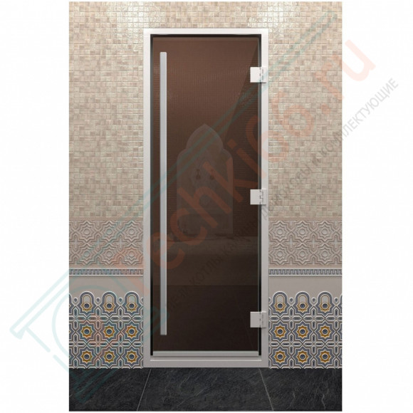 Стеклянная дверь DoorWood «Хамам Престиж Бронза» 200х70 см в Магнитогорске