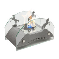 Биокамин Графский мост S, серебро (LuxFire)