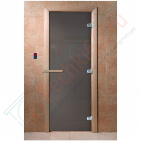 Стеклянная дверь для бани "Сумерки" графит 2000х800 (DoorWood) в Магнитогорске
