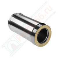 Сэндвич труба для дымохода L=500 (НЕРЖ-321/0,5-НЕРЖ-439/0,5) d-115/200 (Дымок-Lux) Сэндвич труба для дымохода L=500 (НЕРЖ-321/0,5-НЕРЖ-439/0,5) d-115/200 (Дымок-Lux)