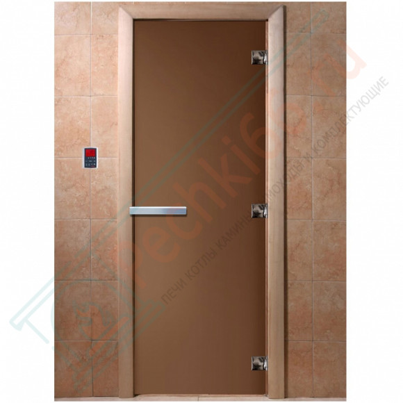 Дверь стеклянная для бани, бронза матовая 2000х900 (DoorWood) в Магнитогорске