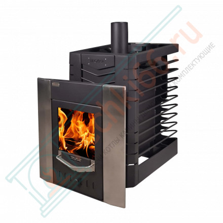 Печь для бани № 07МСП с парогенератором и с сеткой для камней