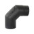Отвод 90° с ревизией, черный d-120 (КПД)