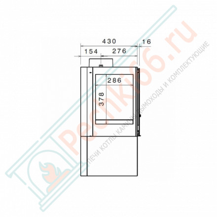 Чугунная печь-камин LCI 7 GFLR Table (Liseo Castiron) до 280 м3