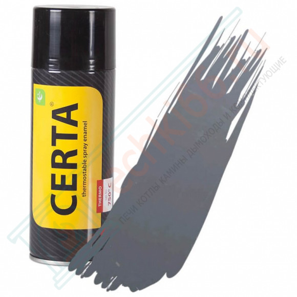 Термостойкая краска аэрозоль 0,52л, серый-графит, +600°С (Certa) в Магнитогорске