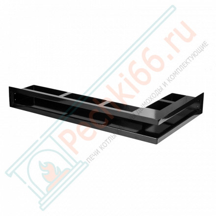 Угловая вентиляционная решетка 630 х 360 (мм) правый угол, черная (Молодой-Урал)