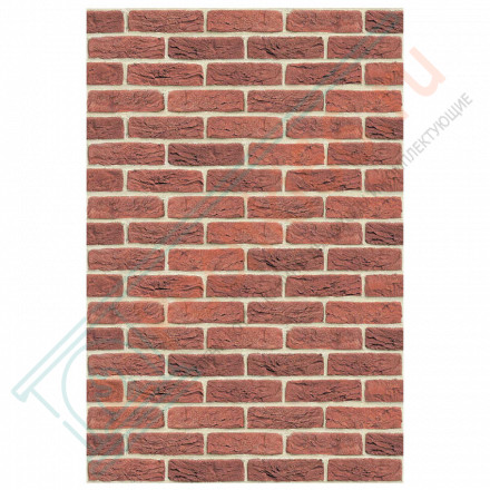 Плита ФАСПАН Кирпичный №1005 Вертикаль 9 мм 1200х600мм (Везувий)