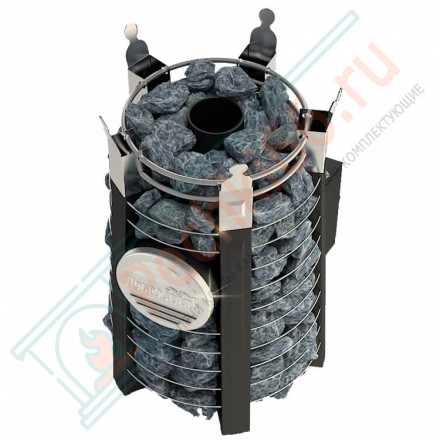 Банная печь Августа СТОУН со стеклом (Добросталь)