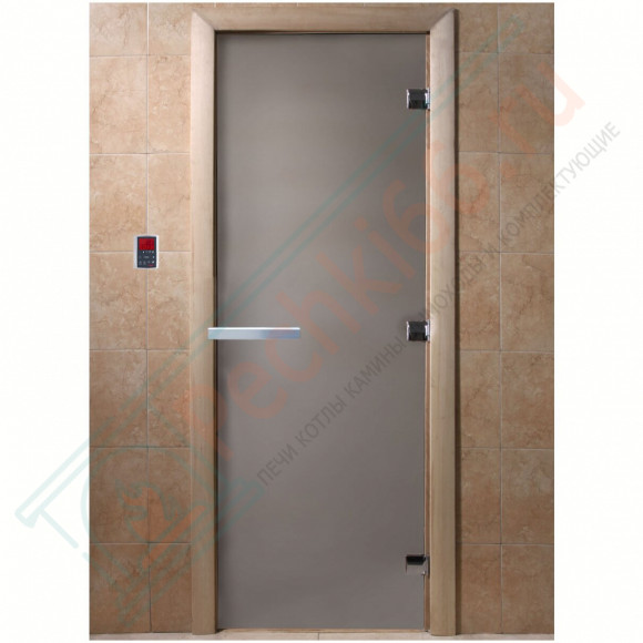 Дверь стеклянная для бани, сатин матовый, 1700х700 (DoorWood) в Магнитогорске