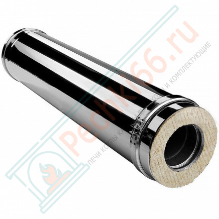 Сэндвич труба V50R с изол L=1000 (AISI-321/0,8-AISI-304/0,5) d-104/200 (Вулкан-Cerablanket)