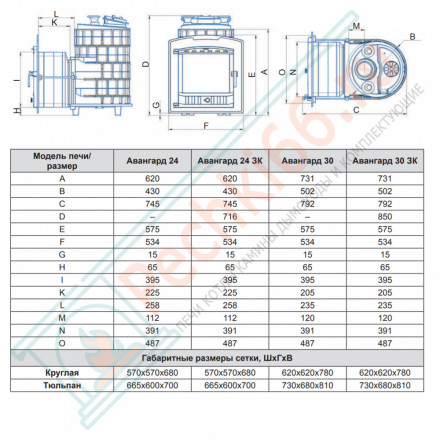 Чугунная банная печь Авангард 40 (П2) в облицовке: Классика Талькохлорит кирпич (ТехноЛит)