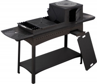 Мангал разборный L с печью под казан (3мм) (Сталь-Мастер)