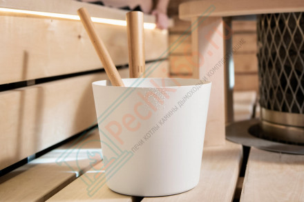 Бадья для сауны алюминиевая Rento, белый (Tammer-Tukku)