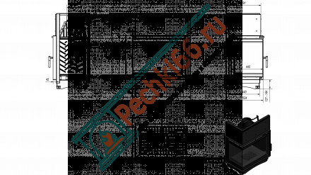 Чугунная топка Amelia left BS Deco (Kratki)