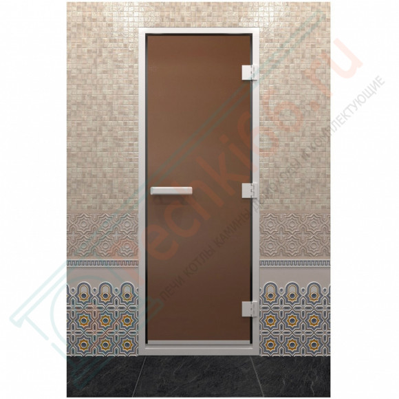 Стеклянная дверь DoorWood Хамам Бронза матовая 180х70 (по коробке) в Магнитогорске