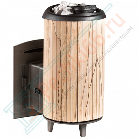 Банная печь Атмосфера XL, ламели "Окаменевшее дерево" наборные (ProMetall)