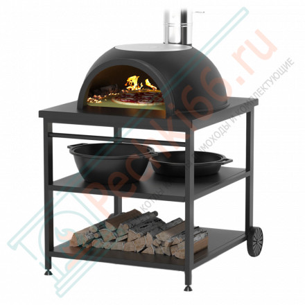 Садовая чугунная печь LEGENDA GARDEN с основанием из немецкого шамота (Везувий)