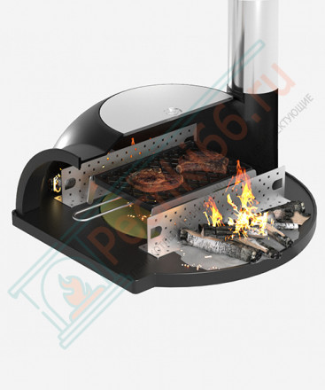 Садовая чугунная печь LEGENDA GARDEN с основанием из немецкого шамота (Везувий)