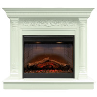 Каминокомплект Sicilia - Белый дуб с электрокамином Symphony 26'' DF2608-INT