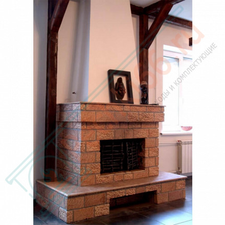 Плитка прямая Рваный камень Макси (0.6 м2 в коробке) (Терракот)