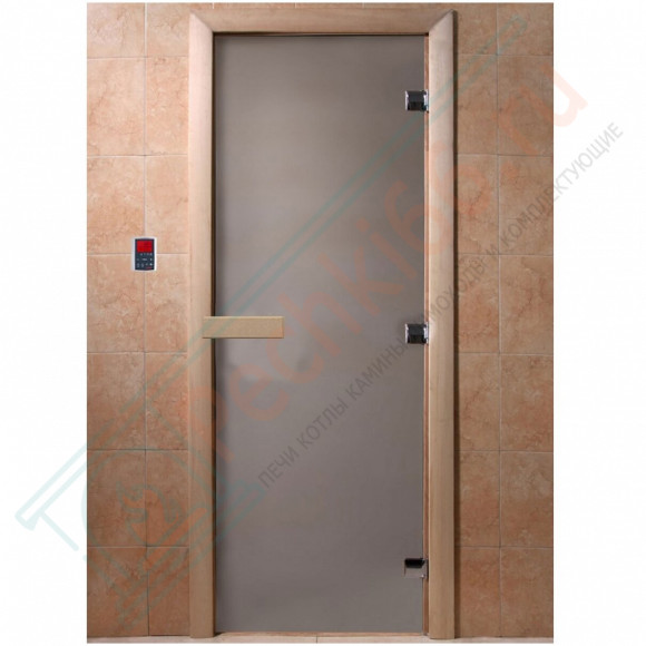 Дверь стеклянная для бани "Теплая ночь" сатин матовый, 2000х800 (DoorWood) в Магнитогорске