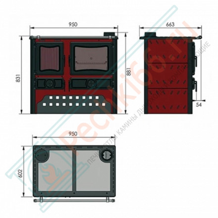 Печь-плита GULIVER BORDO левая (Guca)