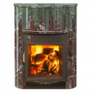 Портал для печи (Мини или Оптима) серии 'Ламель' - Змеевик + Россо Леванте (Feringer) Портал для печи (Мини или Оптима) серии 'Ламель' - Змеевик + Россо Леванте (Feringer)