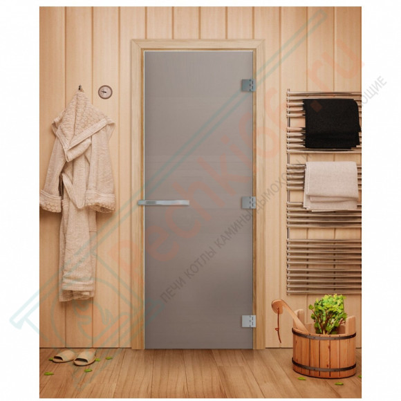 Дверь для бани и сауны Эталон, сатин, 200х80 см (по коробке) (DoorWood) в Магнитогорске