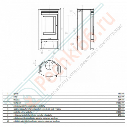Печь-камин Arktis 4, бразильский песчаник (ABX)