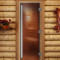 Стеклянная дверь для бани Престиж PRO, бронза 1900х700 (DoorWood)