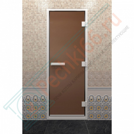 Стеклянная дверь DoorWood Хамам Бронза матовая 2100х900 (по коробке)