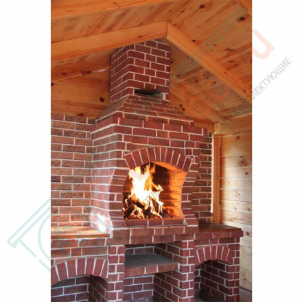 Плитка прямая Шамот мини (0.96 м2 в коробке) (Терракот)