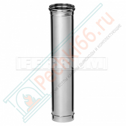 Дымоход L=1м (НЕРЖ-430/0,5) d-115 (Ferrum GS)