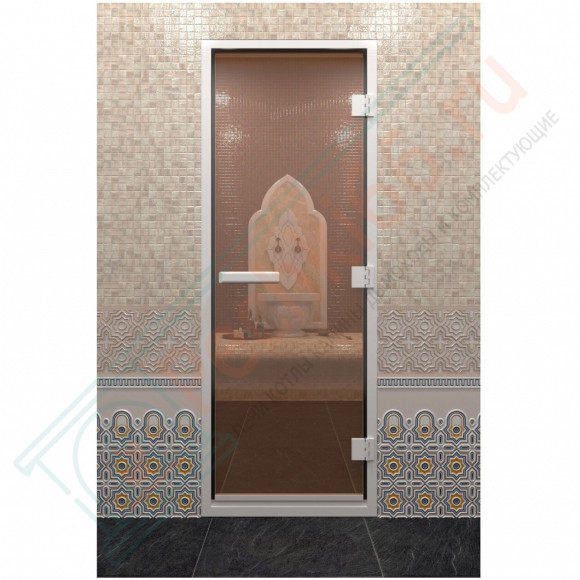 Стеклянная дверь DoorWood Хамам Бронза 2100х800 (по коробке) в Магнитогорске