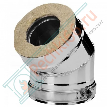 Отвод 15° V50R с изол (AISI-321/0,8-ОЦИНК-RAL/0,5) d-180/280 (Вулкан)