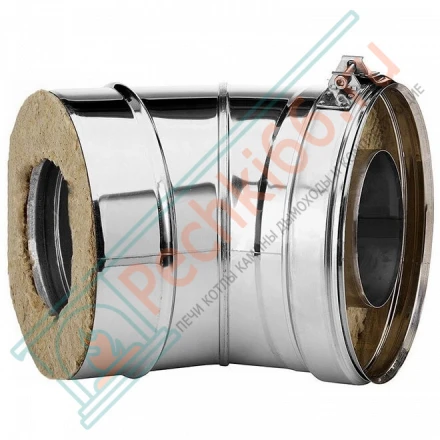 Отвод 15° V50R с изол (AISI-321/0,8-ОЦИНК-RAL/0,5) d-180/280 (Вулкан)