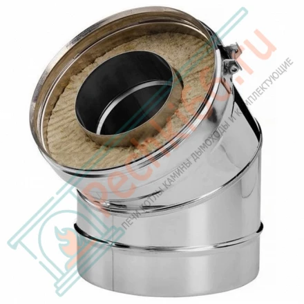 Отвод 15° V50R с изол (AISI-321/0,8-ОЦИНК-RAL/0,5) d-180/280 (Вулкан)