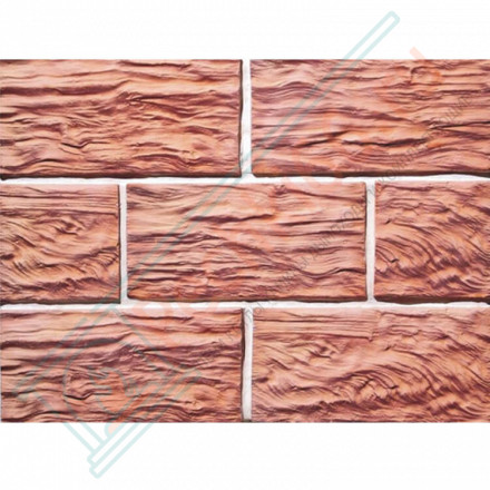Плитка прямая Скол дерева Макси (0.8 м2 в коробке) (Терракот)