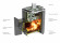 Печь для бани газодровяная Оранж Блю Carbon антрацит (T.M.F) до 18 м3  в Магнитогорске