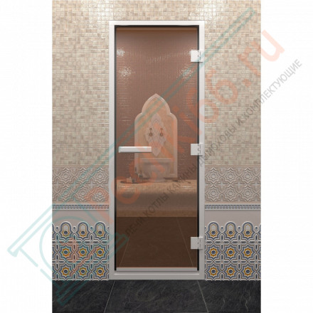 Стеклянная дверь DoorWood Хамам Бронза 2000х900 (по коробке)