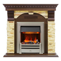 Электрокаминокомплект Dublin - Темный дуб / Сланец с очагом Chesford