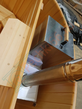 Японская баня Фурако круглая с внутренней печкой 200х200х120 (НКЗ)