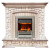 Каминокомплект Preston - Белый/Слоновая кость с патиной с очагом Chesford