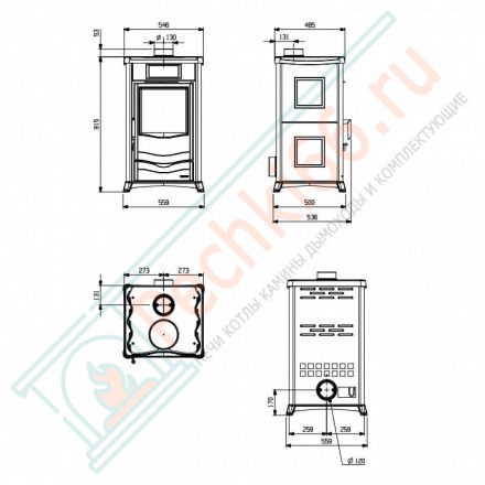 Печь-камин Rossella R1 BII Liberty bordeaux (La Nordica)